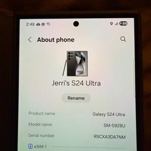 Samsung Galaxy S24 Ultra - Silver and Black